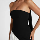Dames Strapless Maxi Jurk met Split
