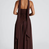 Dames Strapless Maxi Jurk met Split