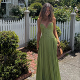 Dames Maxi Jurk met Spaghettibandjes en V-hals