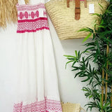 Maxi Jurk met Borduurdetails en Smocklijfje