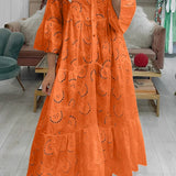 Dames Maxi Jurk met Kant en V-hals