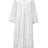 Dames Maxi Jurk met Kant en V-hals