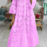 Dames Maxi Jurk met Kant en V-hals