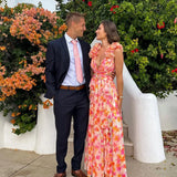 Dames Maxi Jurk met Bloemenprint en V-hals