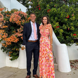 Dames Maxi Jurk met Bloemenprint en V-hals
