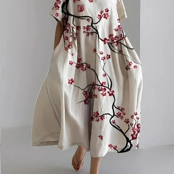 Oversized Maxi Jurk met Bloemenprint