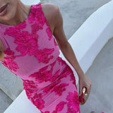 Maxi Jurk met Bloemenprint en Mouwloos Ontwerp