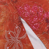 Maxi Jurk met Abstracte Print en V-Hals