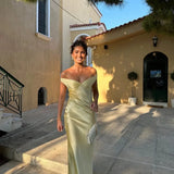 Dames Strapless Maxi Jurk met Satijnen Afwerking
