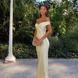 Dames Strapless Maxi Jurk met Satijnen Afwerking