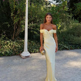 Dames Strapless Maxi Jurk met Satijnen Afwerking