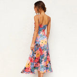 Maxi Jurk met Bloemenprint en Split