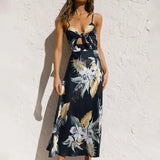 Maxi Jurk met Bloemenprint en Split