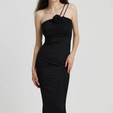 Maxi Jurk met Halterhals en Aansluitend Silhouet