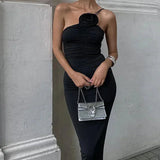 Maxi Jurk met Halterhals en Aansluitend Silhouet