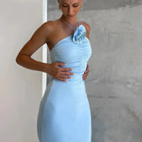 Maxi Jurk met Halterhals en Aansluitend Silhouet