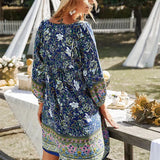 Bohemian Tuniekjurk met Print en V-Hals