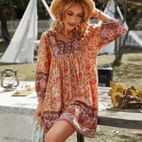 Bohemian Tuniekjurk met Print en V-Hals