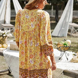 Tuniekjurk met Bohemian Print en V-Hals