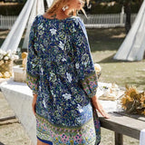 Tuniekjurk met Bohemian Print en V-Hals