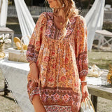 Tuniekjurk met Bohemian Print en V-Hals