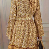 Bohemian Overslag Mini Jurk met Print