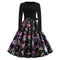 Halloween mini jurk – gothic cartoon print met lange mouwen voor dames, comfortabele pasvorm met speels en eng ontwerp, perfect voor Halloween en verkleedfeesten.