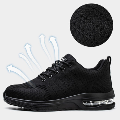 Dames veiligheidsschoenen SteelGuard – stevige werkschoenen met stalen neus, slipvast profiel en comfortabele pasvorm voor optimale bescherming.