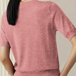 Casual dames T-shirt met korte mouwen, perfect voor de lente en dagelijkse outfits.