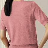 Casual dames T-shirt met korte mouwen, perfect voor de lente en dagelijkse outfits.