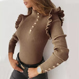 Elegante damestrui met chique knopen, perfect voor een verfijnde en stijlvolle look.