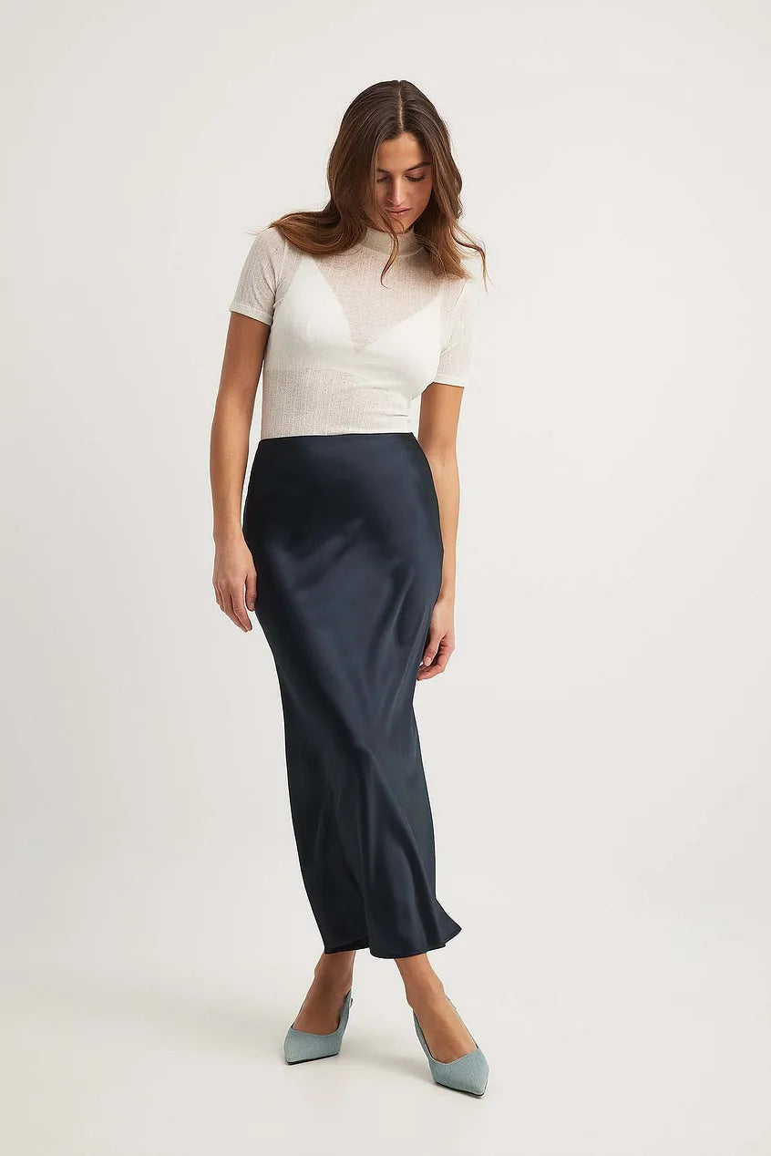 Chaveli - Hoge taille satijnen rok voor dames – Luxueuze, vloeiende pasvorm met een elegante uitstraling.