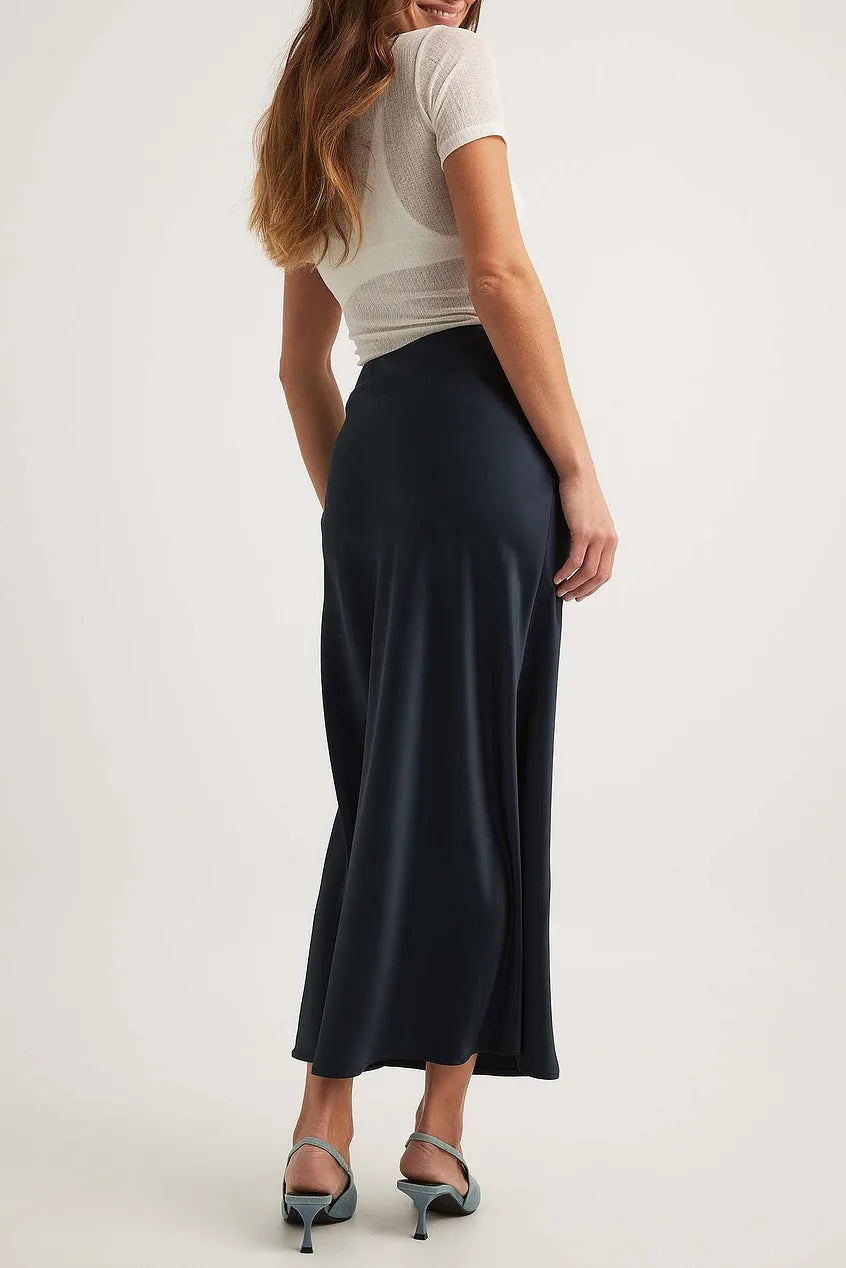 Chaveli - Hoge taille satijnen rok voor dames – Luxueuze, vloeiende pasvorm met een elegante uitstraling.