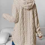 Gebreid Vest met Kabelpatroon en Knopen Warm en Comfortabel