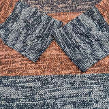 Gestreepte V Hals Trui met Rits Casual en Comfortabel