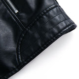 Leren Look Bikerjas voor Dames