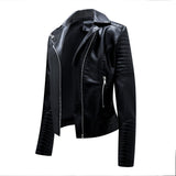 Leren Look Bikerjas voor Dames
