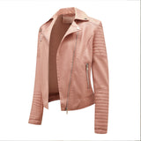 Leren Look Bikerjas voor Dames