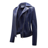 Leren Look Bikerjas voor Dames
