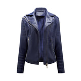 Leren Look Bikerjas voor Dames