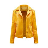 Leren Look Bikerjas voor Dames