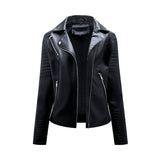 Leren Look Bikerjas voor Dames