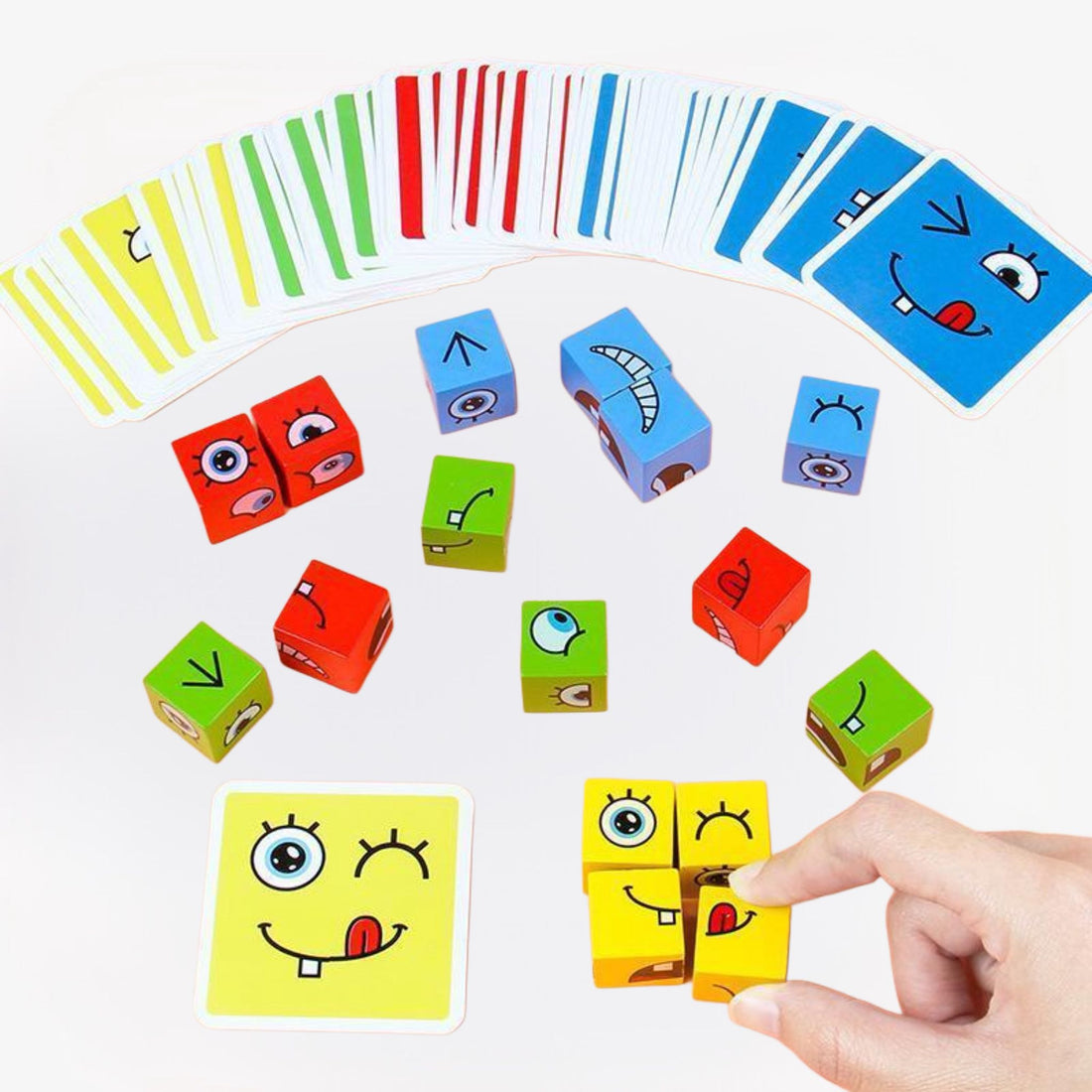 Montessori bouwblokjes – educatief puzzelspeelgoed voor kinderen, duurzaam hout en bevordert creativiteit, logica en motorische vaardigheden.