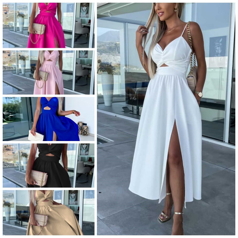 ElenaSavoia sexy jurk zonder rug van gladde, ademende stof met elegante pasvorm en verleidelijke open rug voor een glamoureuze uitstraling.