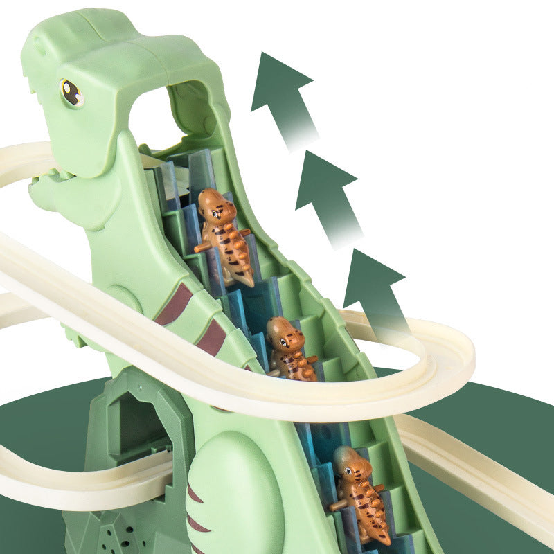 DinoTrack interactieve racebaan – speelgoed met LED-verlichting en klimfunctie, stimuleert spel, motoriek en verbeelding bij kinderen.