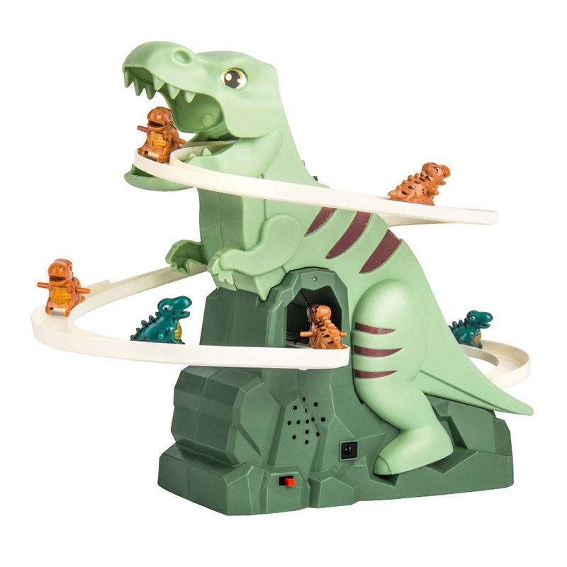 DinoTrack interactieve racebaan – speelgoed met LED-verlichting en klimfunctie, stimuleert spel, motoriek en verbeelding bij kinderen.