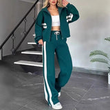 Tweedelige Set met Ritsjack en Wijde Broek