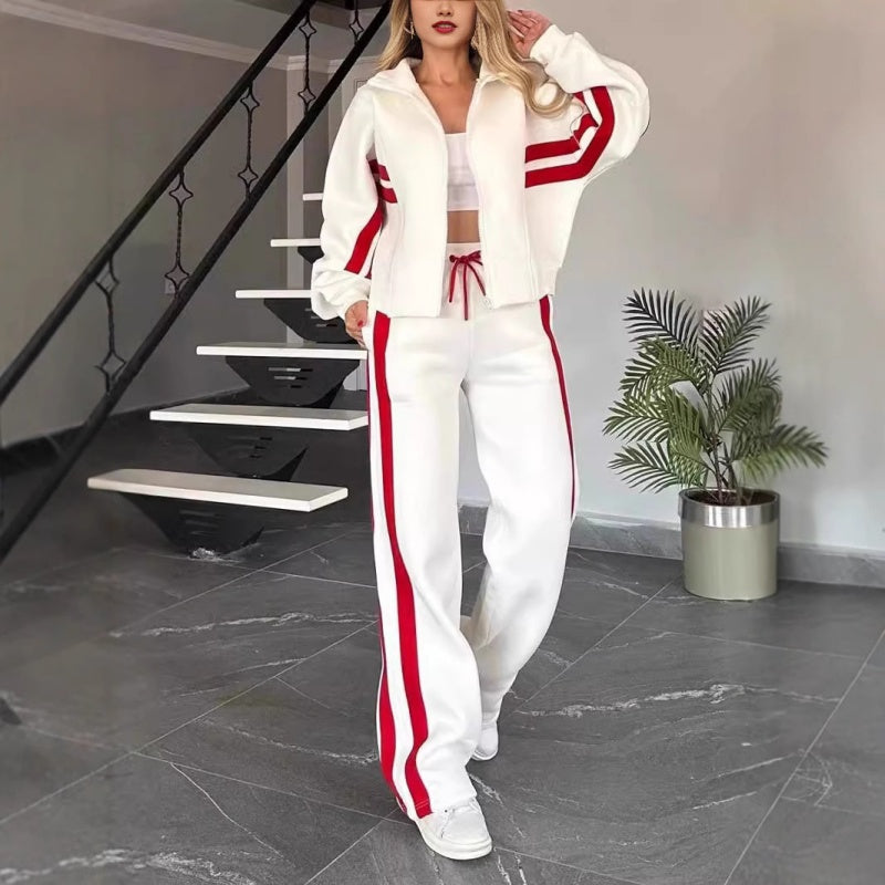 Tweedelige Set met Ritsjack en Wijde Broek