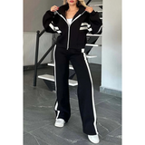 Tweedelige Set met Ritsjack en Wijde Broek