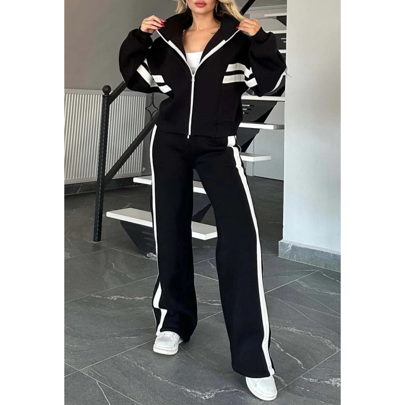 Tweedelige Set met Ritsjack en Wijde Broek